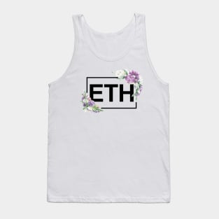 Ethereum Orchid Border Black Tank Top